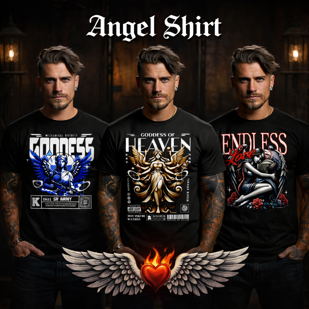 Angel Graphic Tees — Gothic Streetwear