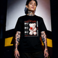 Unisex 90s vintage mono tone graphic T-shirt with bold full print, no halftones, authentic retro streetwear style