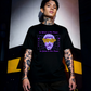 Unisex 90s vintage mono tone graphic T-shirt with bold full print, no halftones, authentic retro streetwear style