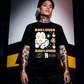 Unisex 90s vintage mono tone graphic T-shirt with bold full print, no halftones, authentic retro streetwear style