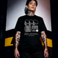 Unisex 90s vintage mono tone graphic T-shirt with bold full print, no halftones, authentic retro streetwear style