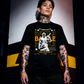 Unisex 90s vintage mono tone graphic T-shirt with bold full print, no halftones, authentic retro streetwear style