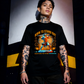 Unisex 90s vintage mono tone graphic T-shirt with bold full print, no halftones, authentic retro streetwear style