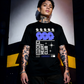 Unisex 90s vintage mono tone graphic T-shirt with bold full print, no halftones, authentic retro streetwear style