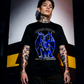 Unisex 90s vintage mono tone graphic T-shirt with bold full print, no halftones, authentic retro streetwear style