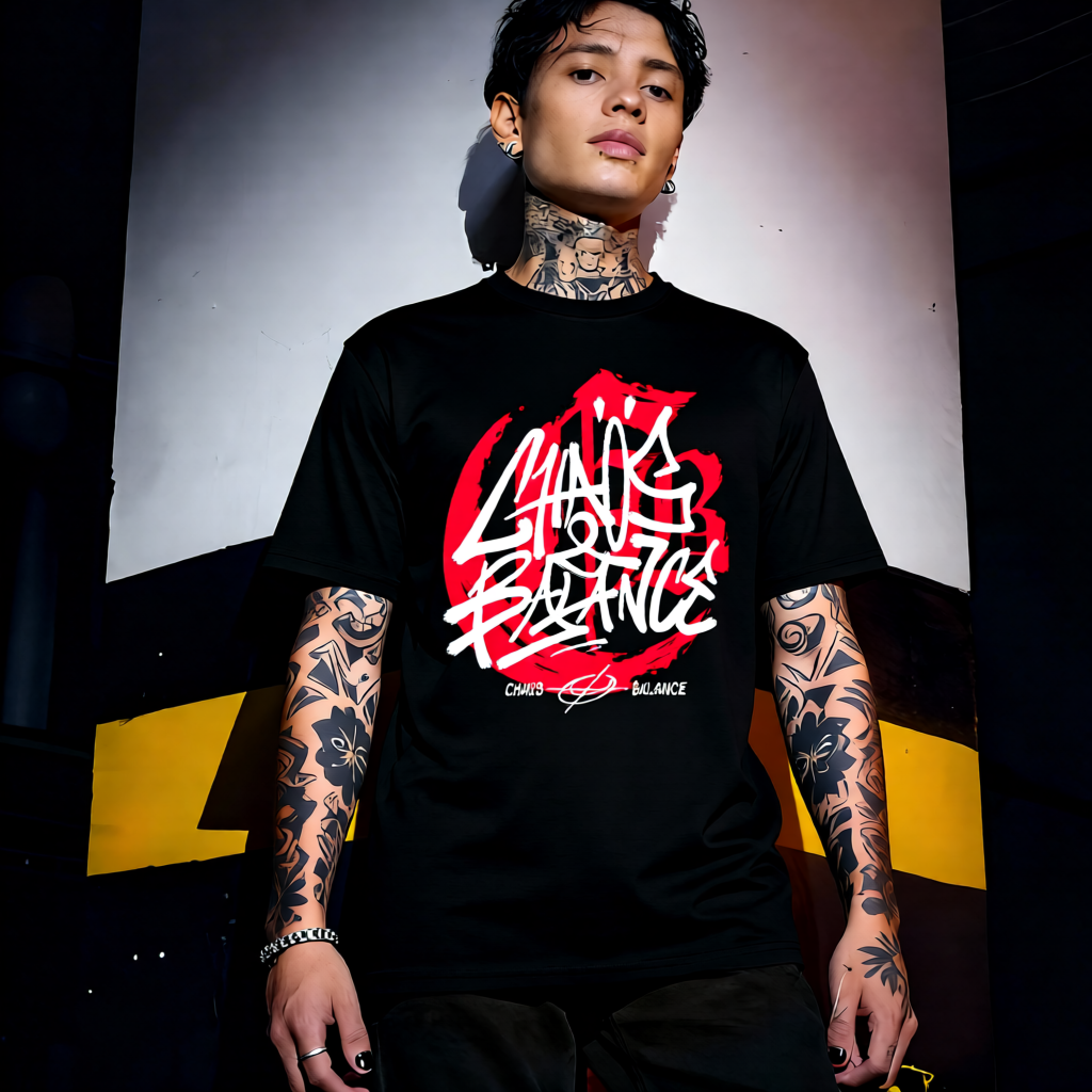 Unisex 90s vintage mono tone graphic T-shirt with bold full print, no halftones, authentic retro streetwear style