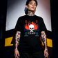 Unisex 90s vintage mono tone graphic T-shirt with bold full print, no halftones, authentic retro streetwear style