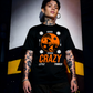 Unisex 90s vintage mono tone graphic T-shirt with bold full print, no halftones, authentic retro streetwear style