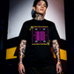 Unisex 90s vintage mono tone graphic T-shirt with bold full print, no halftones, authentic retro streetwear style