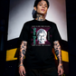 Unisex 90s vintage mono tone graphic T-shirt with bold full print, no halftones, authentic retro streetwear style