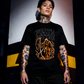 Unisex 90s vintage mono tone graphic T-shirt with bold full print, no halftones, authentic retro streetwear style