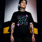 Unisex 90s vintage mono tone graphic T-shirt with bold full print, no halftones, authentic retro streetwear style