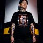 Unisex 90s vintage mono tone graphic T-shirt with bold full print, no halftones, authentic retro streetwear style