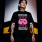 Unisex 90s vintage mono tone graphic T-shirt with bold full print, no halftones, authentic retro streetwear style