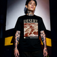 Unisex 90s vintage mono tone graphic T-shirt with bold full print, no halftones, authentic retro streetwear style