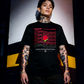 Unisex 90s vintage mono tone graphic T-shirt with bold full print, no halftones, authentic retro streetwear style