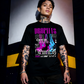 Unisex 90s vintage mono tone graphic T-shirt with bold full print, no halftones, authentic retro streetwear style