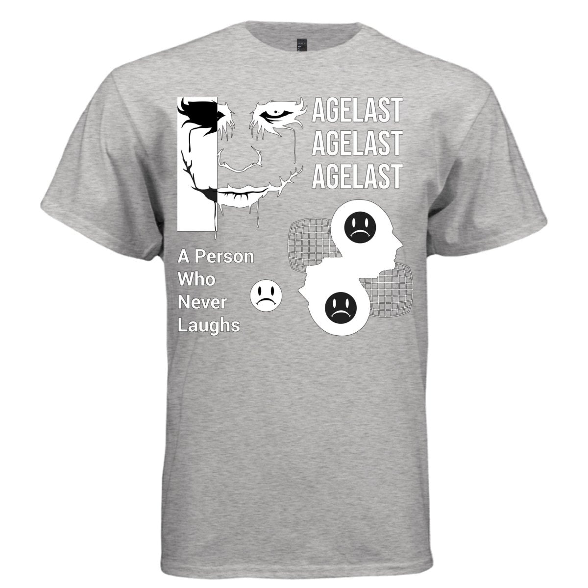AGELAST Y2K Grunge Sad Face Graphic T-Shirt | Unisex Streetwear 218 - Project Hood