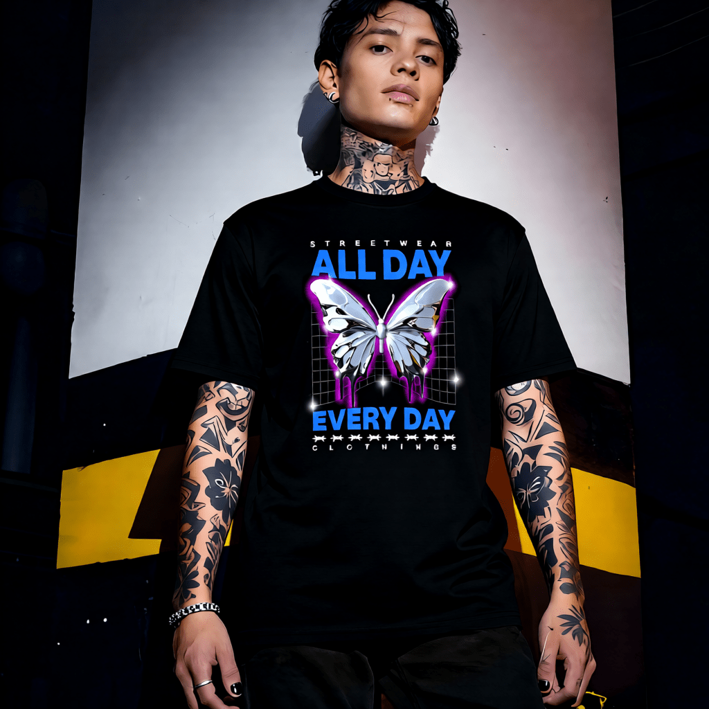 AN INTROVERT Y2K Silhouette Repeat Text Graphic T-Shirt | Unisex Streetwear 219 - Project Hood