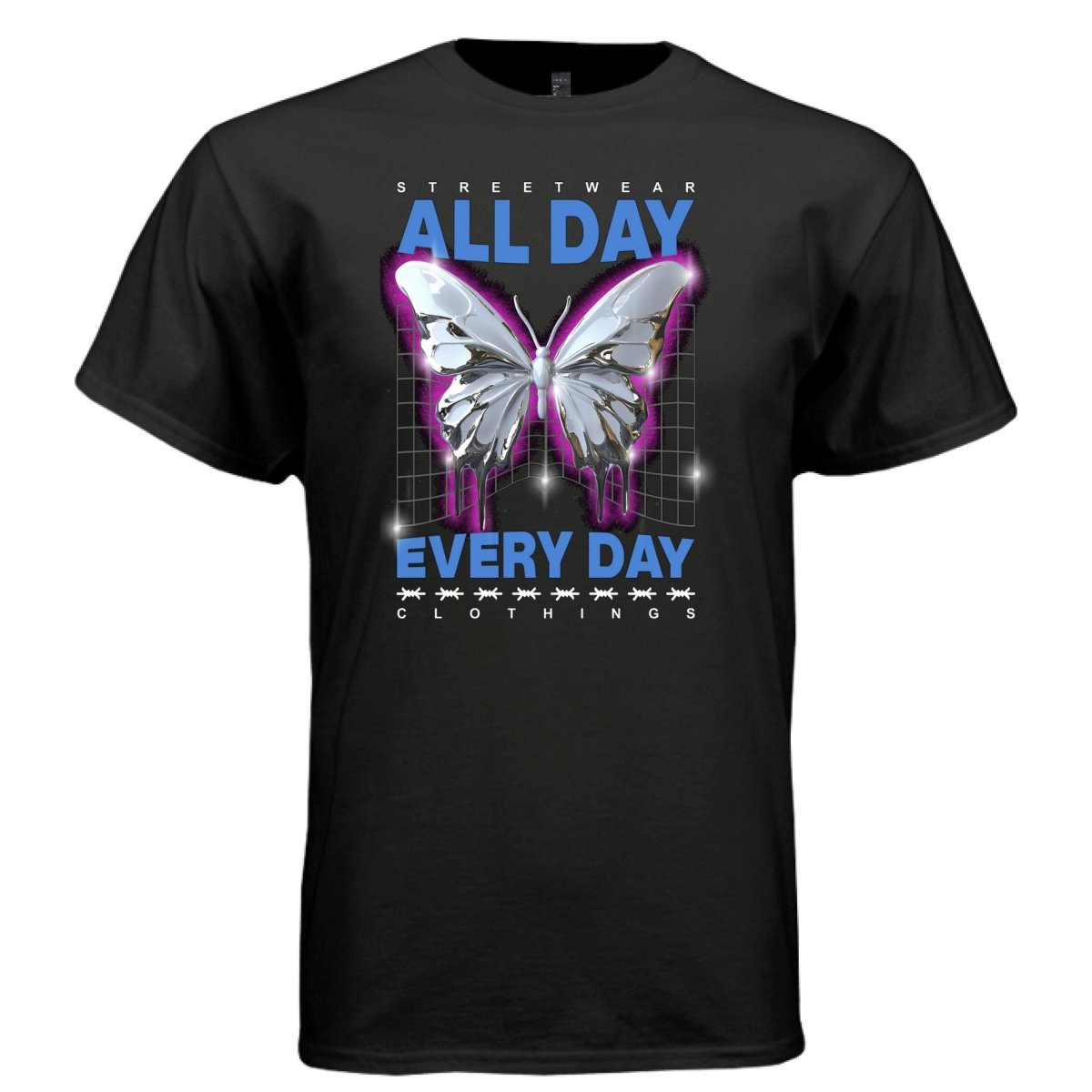 AN INTROVERT Y2K Silhouette Repeat Text Graphic T-Shirt | Unisex Streetwear 219 - Project Hood