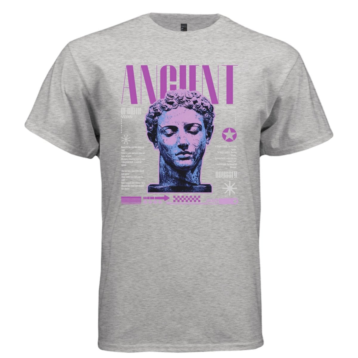ANCIENT GREEK Odyssey Statue Y2K Graphic T-Shirt | Unisex Streetwear 230 - Project Hood