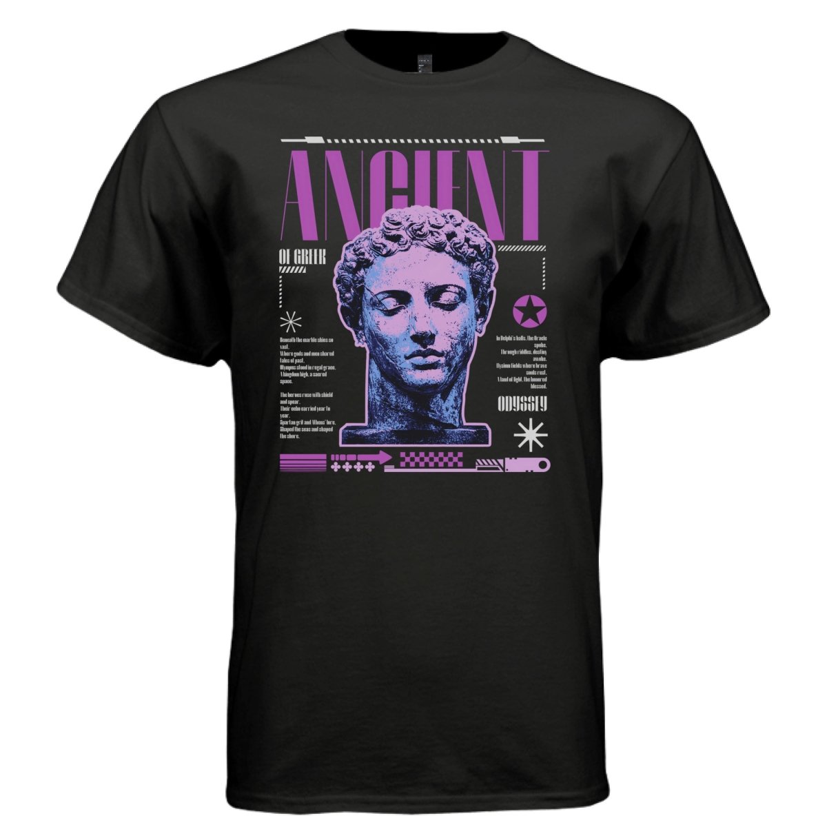 ANCIENT GREEK Odyssey Statue Y2K Graphic T-Shirt | Unisex Streetwear 230 - Project Hood