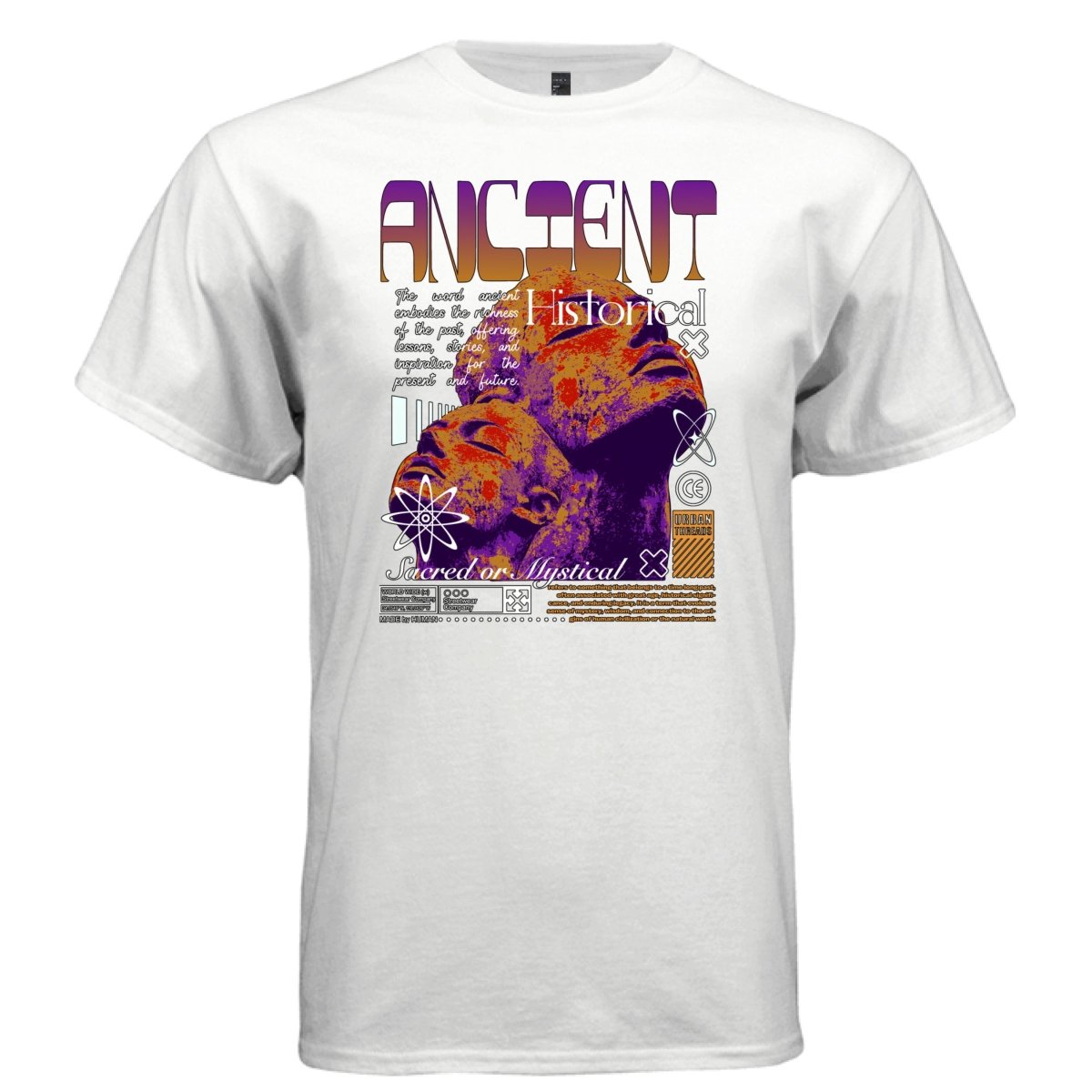 ANCIENT HISTORICAL Y2K Statue Duotone Graphic T-Shirt | Unisex Streetwear 234 - Project Hood