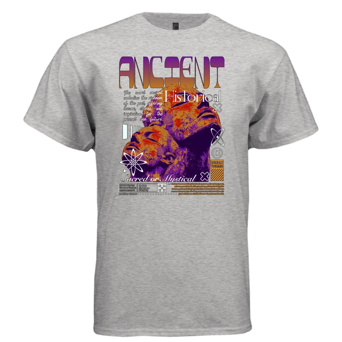 ANCIENT HISTORICAL Y2K Statue Duotone Graphic T-Shirt | Unisex Streetwear 234 - Project Hood