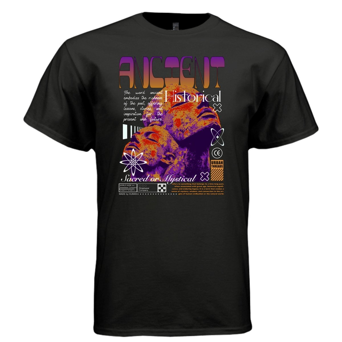 ANCIENT HISTORICAL Y2K Statue Duotone Graphic T-Shirt | Unisex Streetwear 234 - Project Hood
