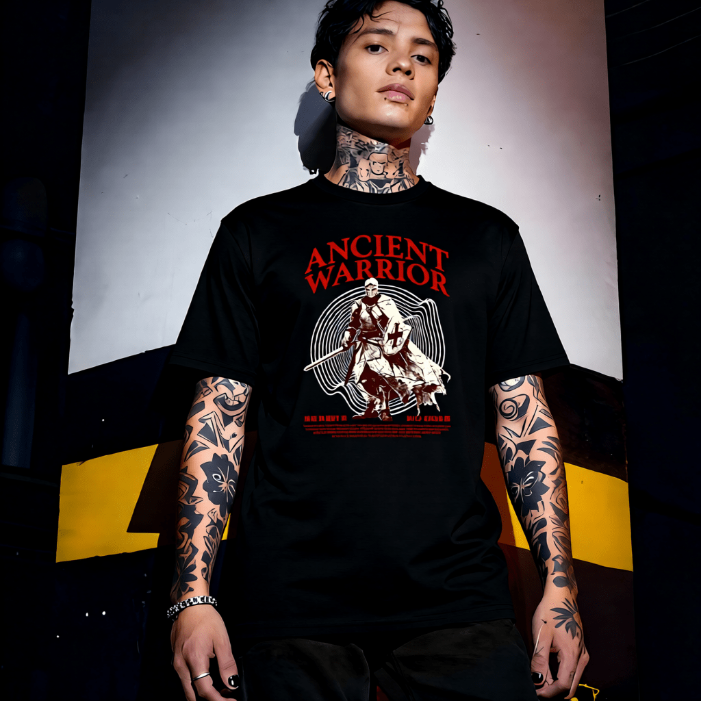 ANCIENT WARRIOR Crusader Knight Graphic T-Shirt | Unisex Streetwear 232 - Project Hood