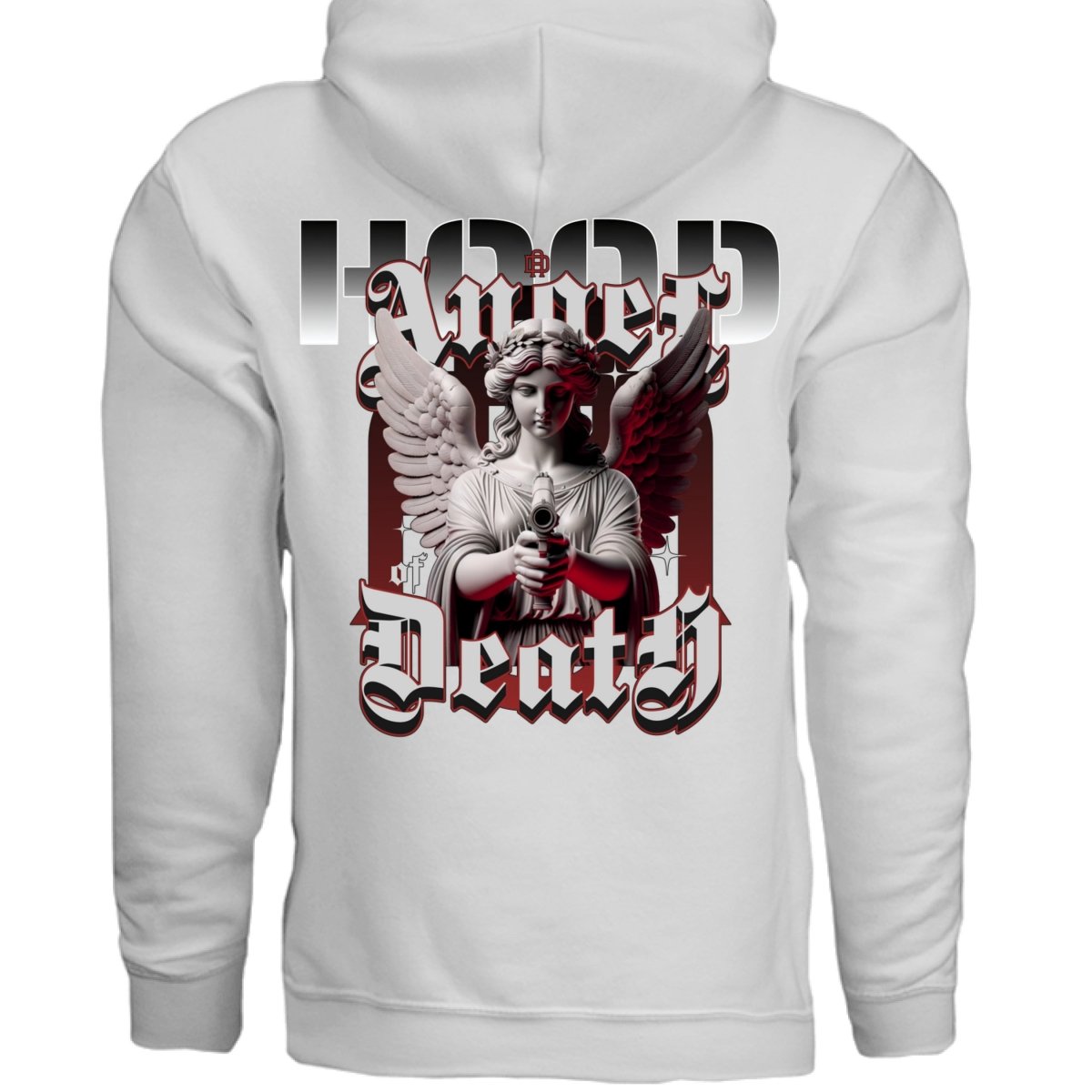 ANGEL OF DEATH Winged Statue Graphic Oversized Hoodie | Project Hood 172 - Project Hood