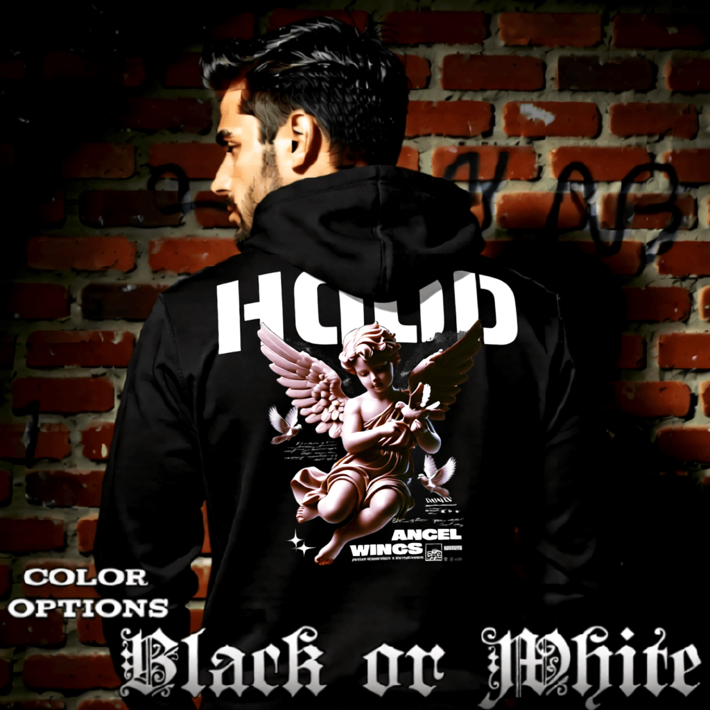 ANGEL WINGS Cherub Dove Dual Wings Oversized Hoodie | Project Hood 82 - Project Hood