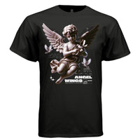 ANGEL WINGS Sepia Cherub Dove Graphic T-Shirt | Soft Grunge Streetwear | Project Hood 82 - Project Hood