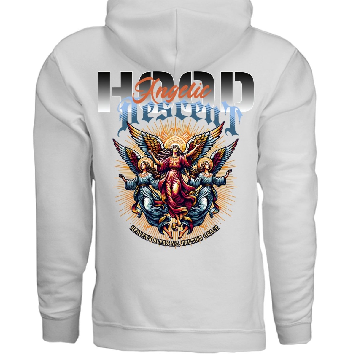 ANGELIC DESCENT Three Angels Graphic Oversized Hoodie | Project Hood 190 - Project Hood