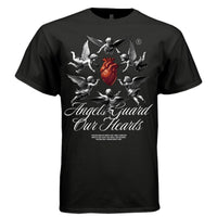 ANGELS GUARD OUR HEARTS Cherub Anatomical Heart Oversized Streetwear T-Shirt | Project Hood 154 - Project Hood