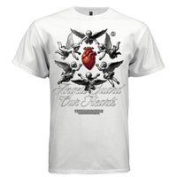 ANGELS GUARD OUR HEARTS Cherub Anatomical Heart Oversized Streetwear T-Shirt | Project Hood 154 - Project Hood