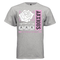 ANXIOUS Y2K Rose Sad Globe Graphic T-Shirt | Unisex Streetwear 240 - Project Hood