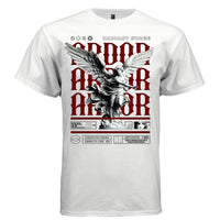 ARDOR Radiant Surge Marble Angel Red Typography Oversized Streetwear T-Shirt | Project Hood 108 - Project Hood