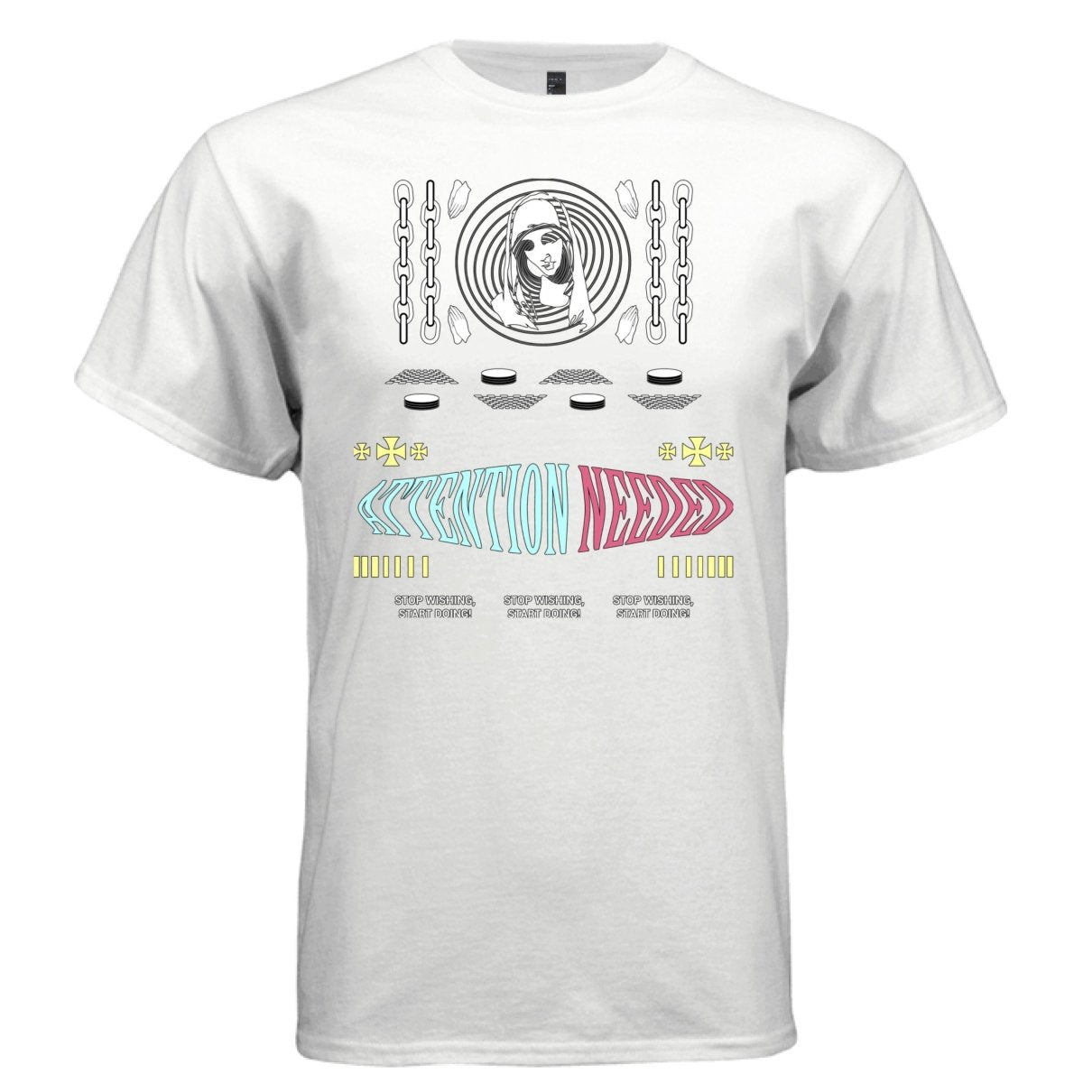 ATTENTION NEEDED Y2K Hypnotic Madonna Graphic T-Shirt | Unisex Streetwear 244 - Project Hood