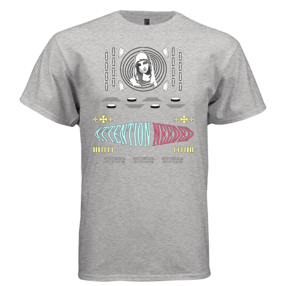 ATTENTION NEEDED Y2K Hypnotic Madonna Graphic T-Shirt | Unisex Streetwear 244 - Project Hood