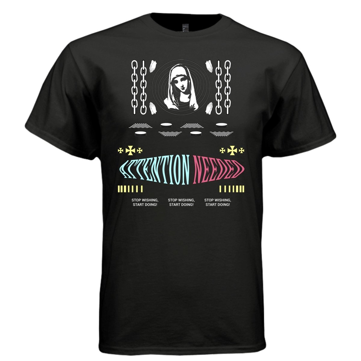 ATTENTION NEEDED Y2K Hypnotic Madonna Graphic T-Shirt | Unisex Streetwear 244 - Project Hood