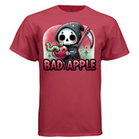 BAD APPLE Cute Reaper Wormy Apple Graphic T-Shirt | Cute Goth Tee 423 - Project Hood
