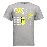BAD GUY Y2K Acid Smiley Skull Graphic T-Shirt | Unisex Streetwear 248 - Project Hood