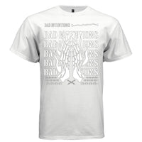BAD INTENTIONS Y2K Praying Skeleton Hands Graphic T-Shirt | Unisex Streetwear 250 - Project Hood