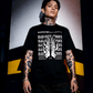 BAD INTENTIONS Y2K Praying Skeleton Hands Graphic T-Shirt | Unisex Streetwear 250 - Project Hood