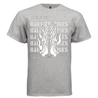 BAD INTENTIONS Y2K Praying Skeleton Hands Graphic T-Shirt | Unisex Streetwear 250 - Project Hood
