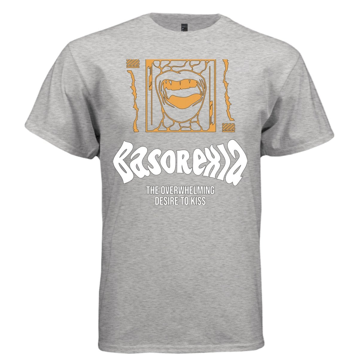 BASOREXIA Y2K Orange Grin Graphic T-Shirt | Unisex Streetwear 255 - Project Hood