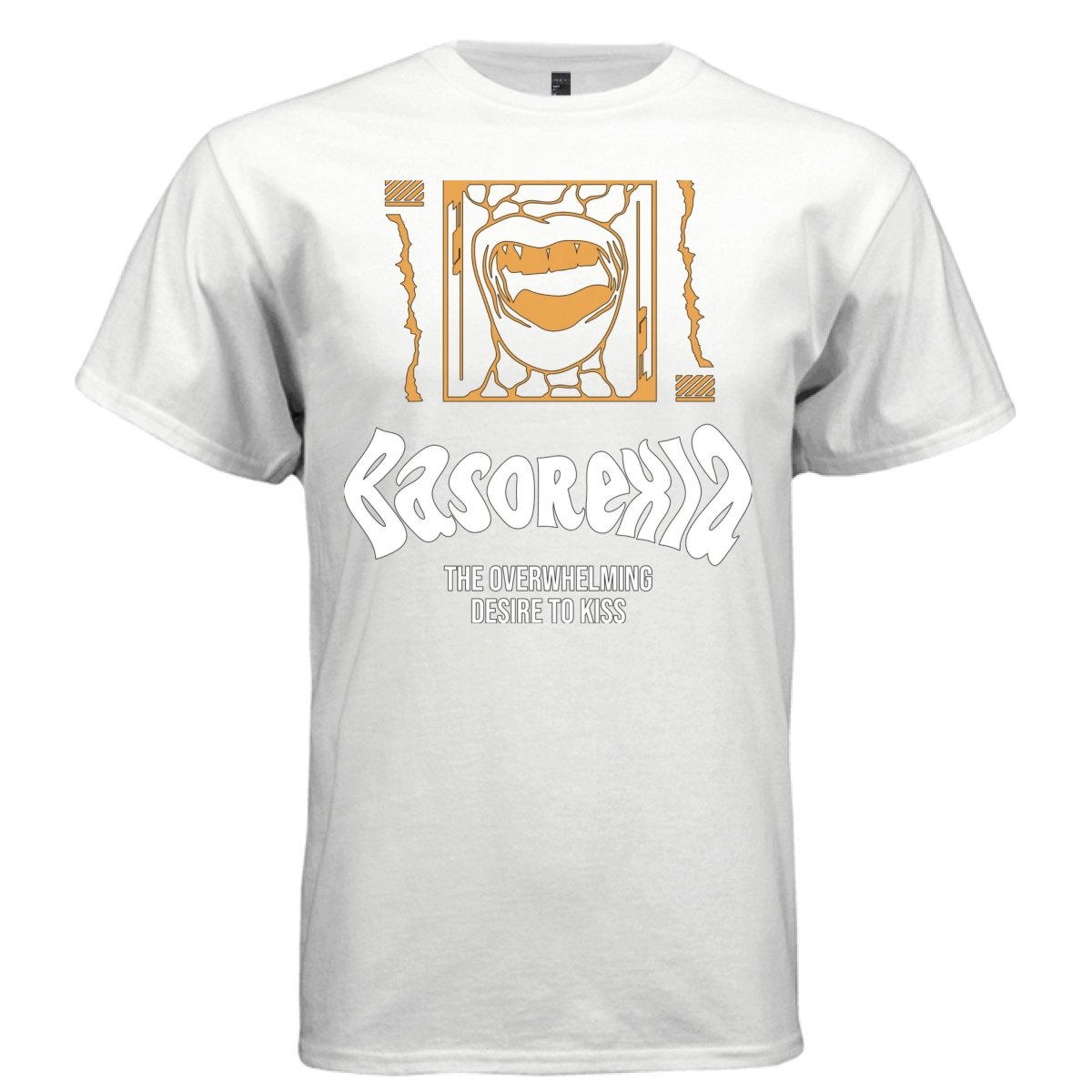 BASOREXIA Y2K Orange Grin Graphic T-Shirt | Unisex Streetwear 255 - Project Hood