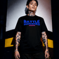 BATTLE HARDENED Bold Navy Typography Graphic T-Shirt | Unisex Streetwear 257 - Project Hood