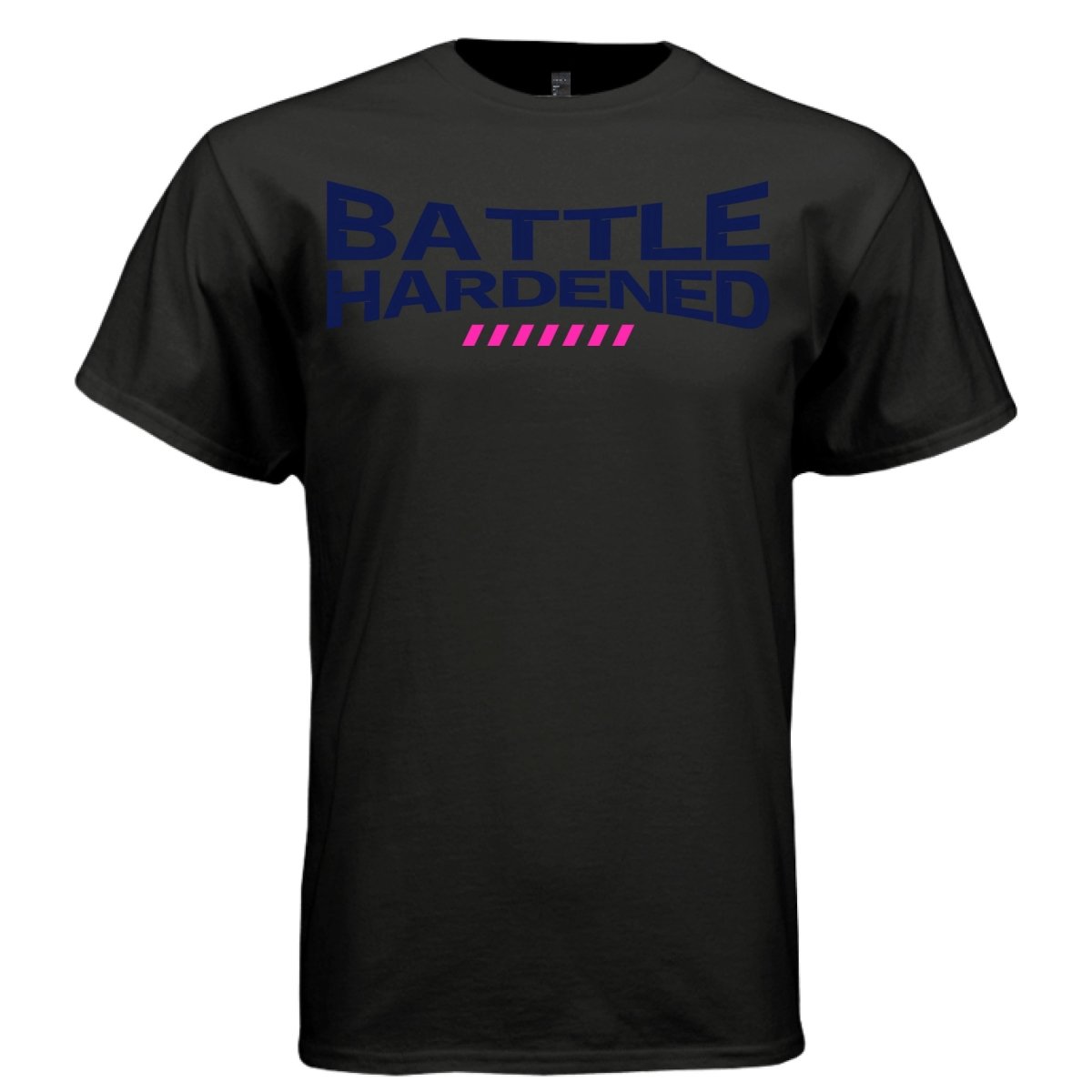BATTLE HARDENED Bold Navy Typography Graphic T-Shirt | Unisex Streetwear 257 - Project Hood